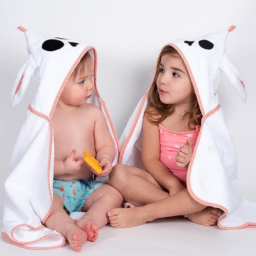 Bunny bath cape - organic cotton